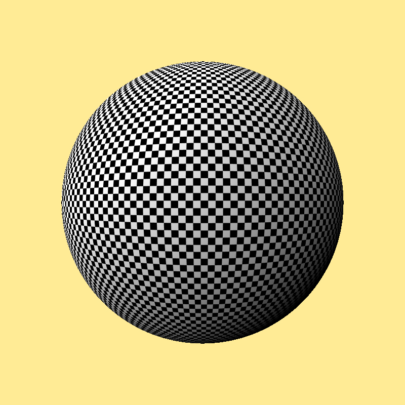Big checkerboard sphere