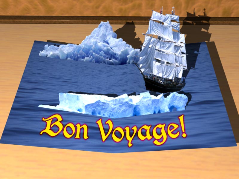 Bon Voyage Pop-up Card