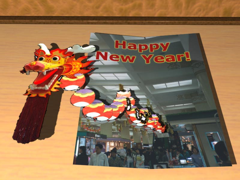 New Year Dragon Pop-up Card