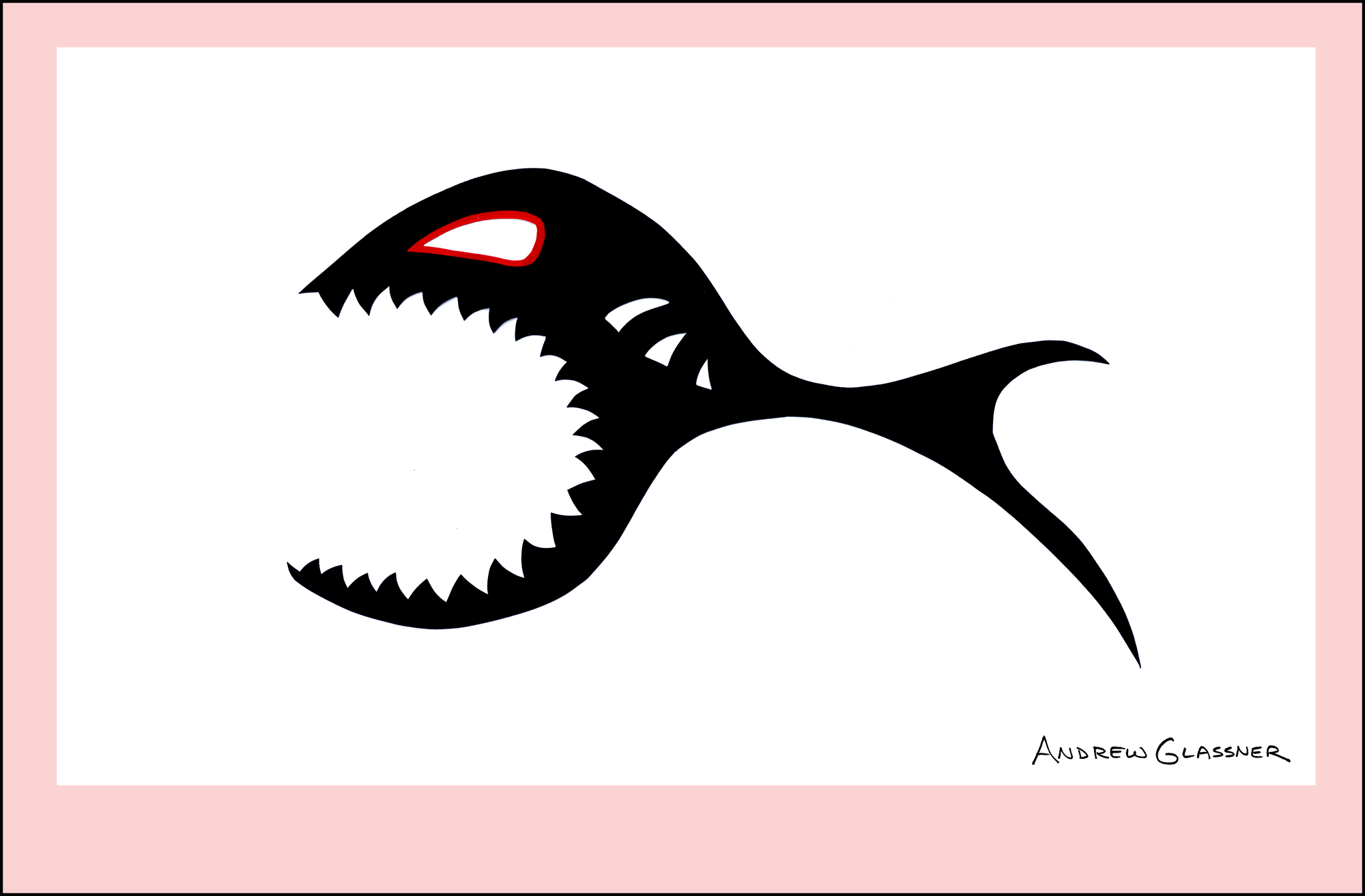 Silhouette Toothy Fish
