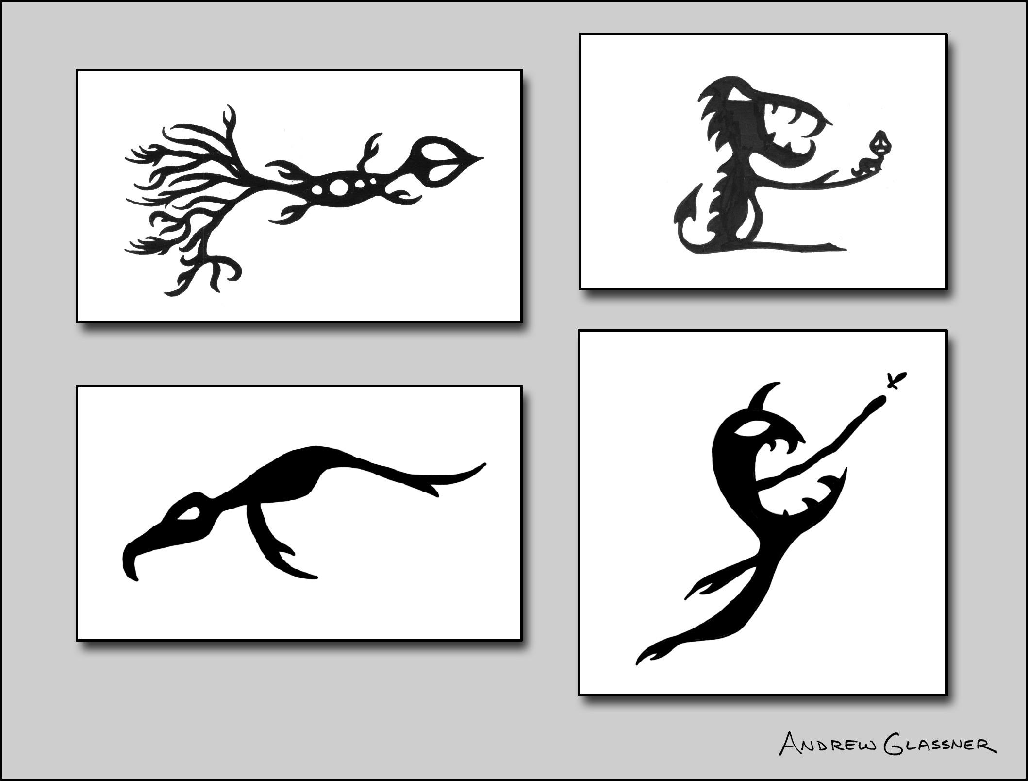 Silhouette Creatures Set 3