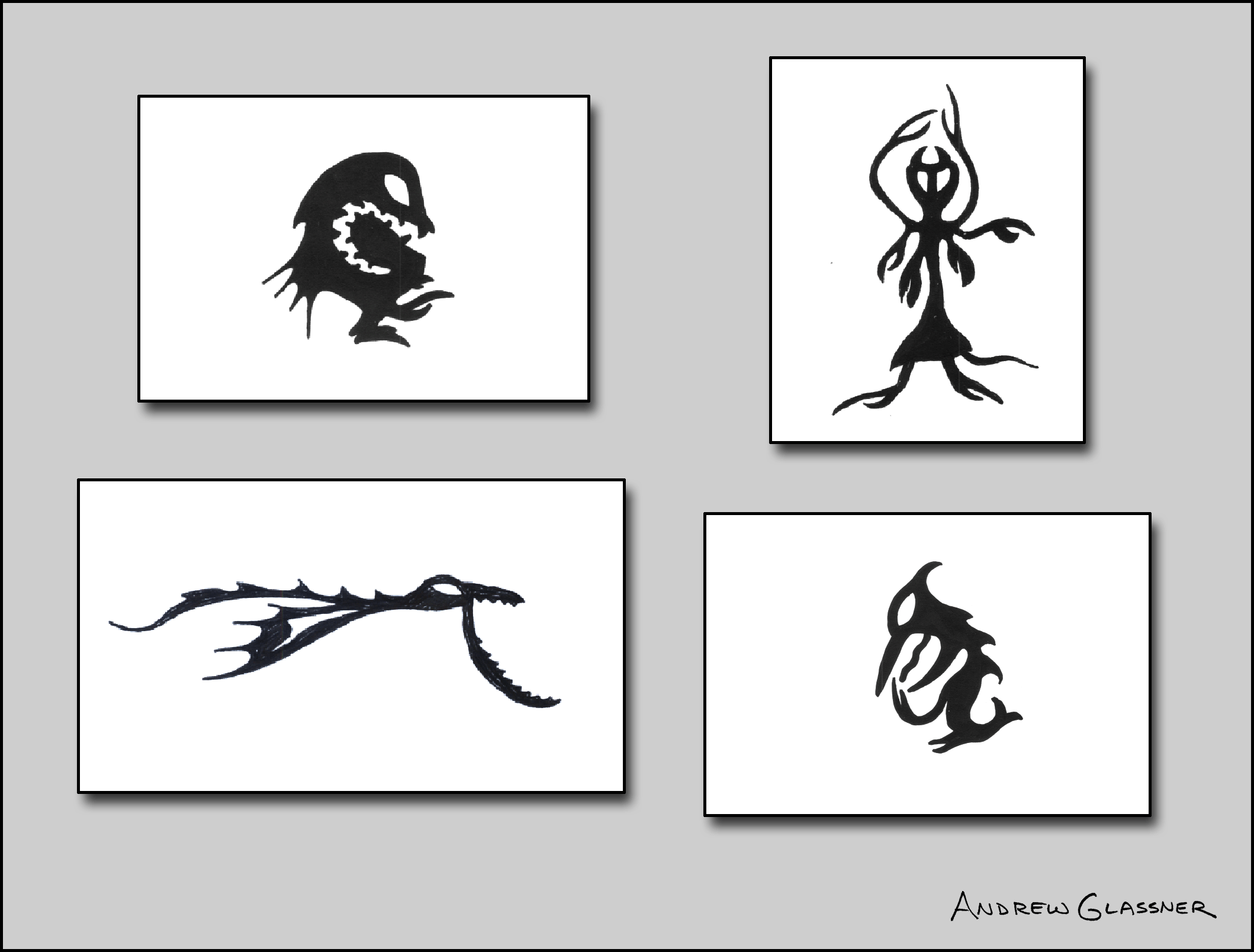 Silhouette Creatures Set 6