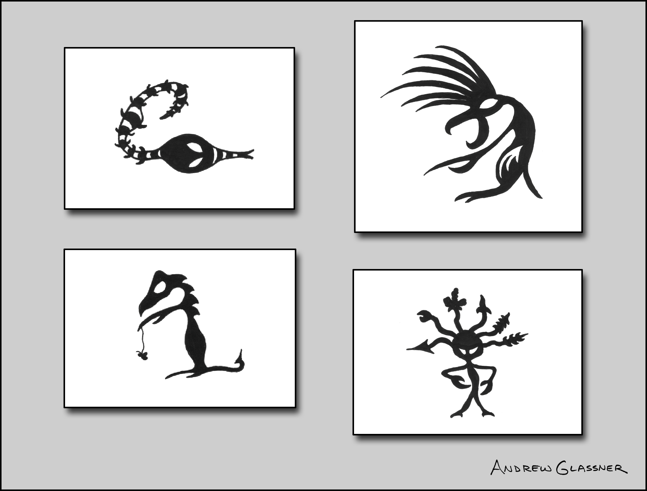 Silhouette Creatures Set 6